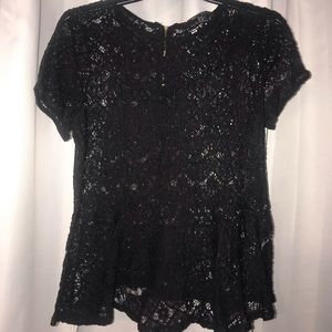 Lace peplum top